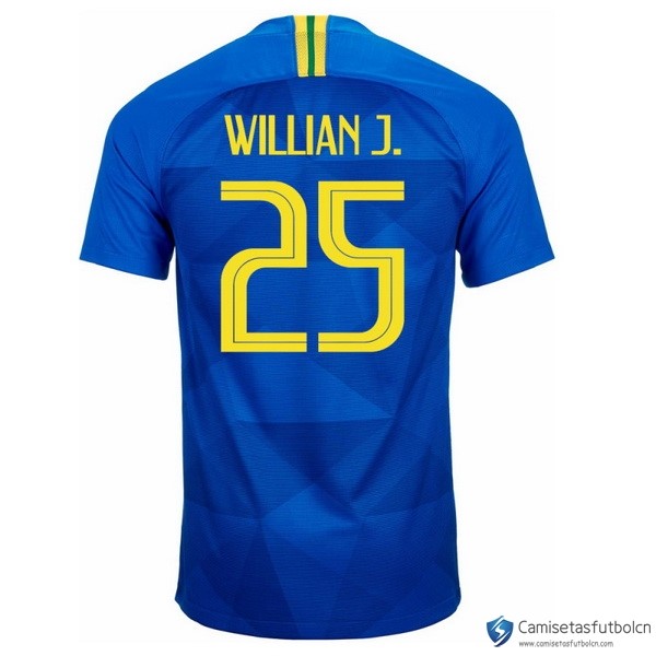 Camiseta Seleccion Brasil Segunda equipo Willian J. 2018 Azul